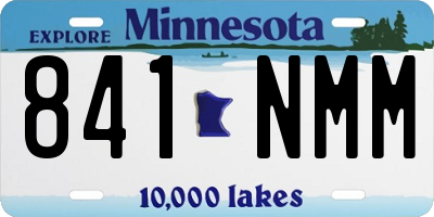 MN license plate 841NMM