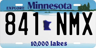 MN license plate 841NMX