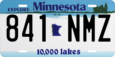 MN license plate 841NMZ