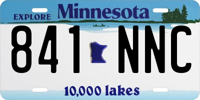 MN license plate 841NNC