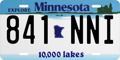 MN license plate 841NNI