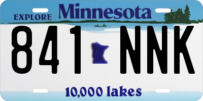 MN license plate 841NNK