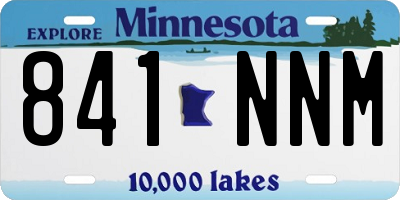 MN license plate 841NNM