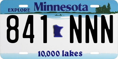 MN license plate 841NNN