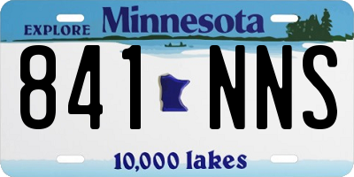 MN license plate 841NNS