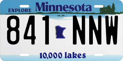 MN license plate 841NNW