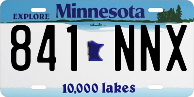 MN license plate 841NNX