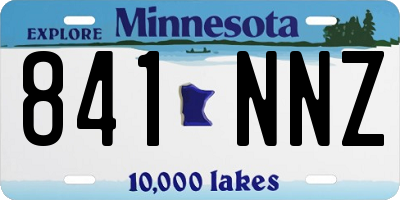 MN license plate 841NNZ