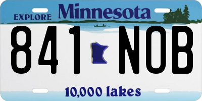 MN license plate 841NOB
