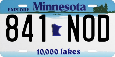 MN license plate 841NOD