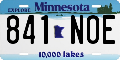 MN license plate 841NOE