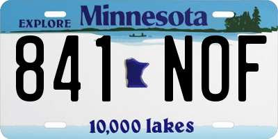 MN license plate 841NOF