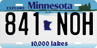 MN license plate 841NOH