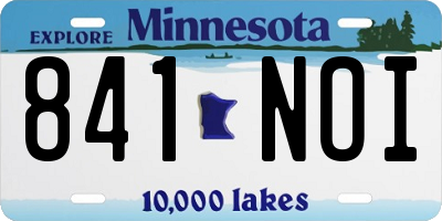 MN license plate 841NOI