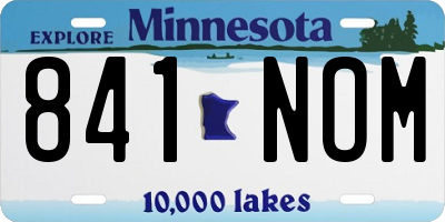 MN license plate 841NOM