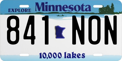 MN license plate 841NON