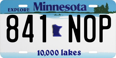 MN license plate 841NOP