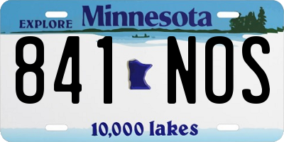 MN license plate 841NOS