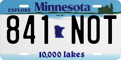 MN license plate 841NOT