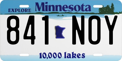 MN license plate 841NOY