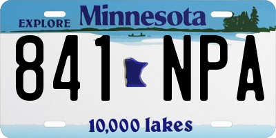 MN license plate 841NPA