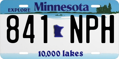 MN license plate 841NPH