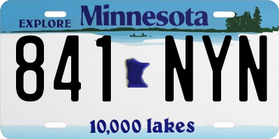 MN license plate 841NYN