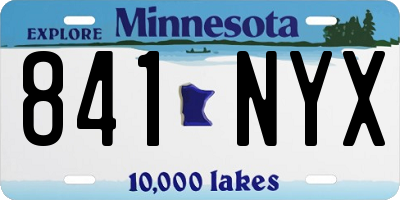 MN license plate 841NYX
