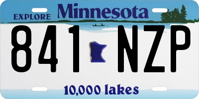 MN license plate 841NZP