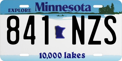 MN license plate 841NZS