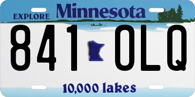 MN license plate 841OLQ