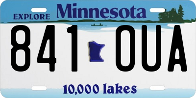 MN license plate 841OUA