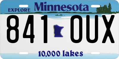 MN license plate 841OUX