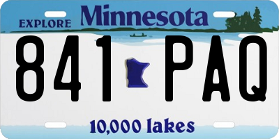 MN license plate 841PAQ