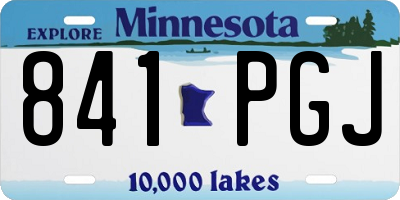 MN license plate 841PGJ