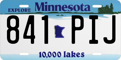 MN license plate 841PIJ