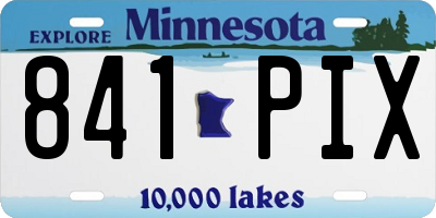 MN license plate 841PIX