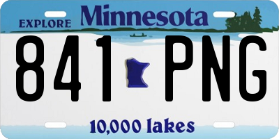 MN license plate 841PNG
