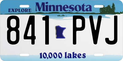 MN license plate 841PVJ