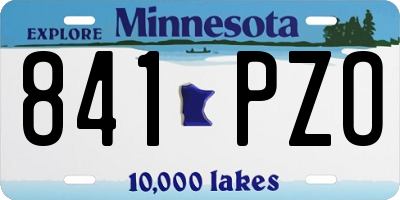 MN license plate 841PZO