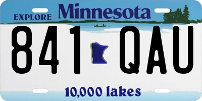 MN license plate 841QAU