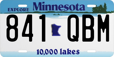 MN license plate 841QBM
