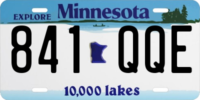MN license plate 841QQE
