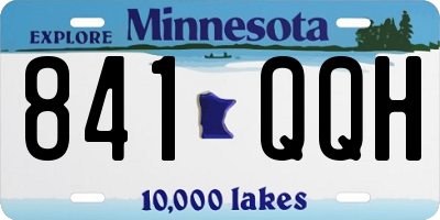 MN license plate 841QQH