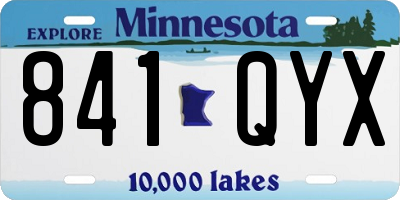 MN license plate 841QYX