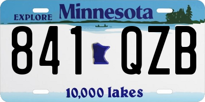 MN license plate 841QZB