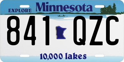 MN license plate 841QZC