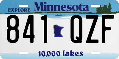 MN license plate 841QZF