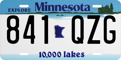 MN license plate 841QZG