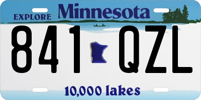 MN license plate 841QZL